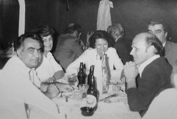 Nikolay and Elena dining with friends (Athens 1978)