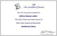 NWC CJA award certificate (2015)